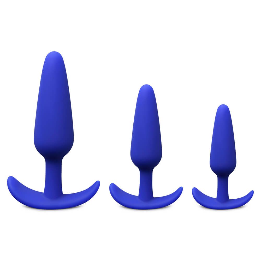 Blue Bliss Silicone Butt Plug Set 1 Blue Bliss Silicone Butt Plug Set