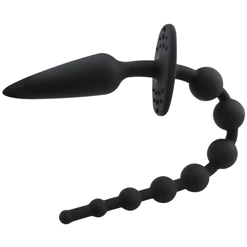 Double Anal Toy - Butt Plug and Anal Beads 1 Double Anal Toy - Butt Plug and Anal Beads