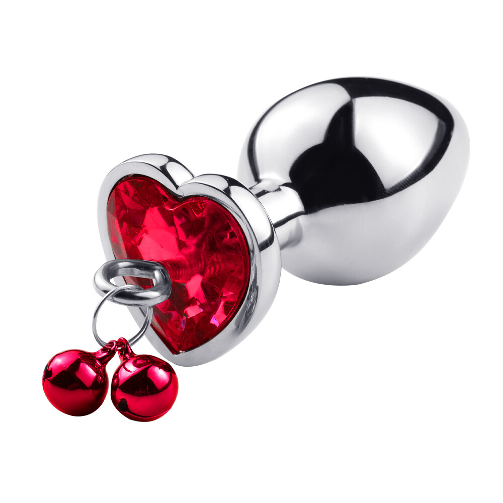 S/Steel H Butt Plug With Jewel and Bells (S) 1 S/Steel H Butt Plug With Jewel and Bells (S)