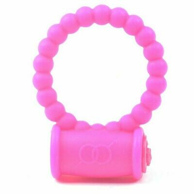 Beaded Silicone Vibrating Cock Ring with on/off switch 2 Beaded Silicone Vibrating Cock Ring with on/off switch - Image 2