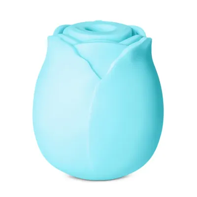 Glow-in-the-Dark Blue Silicone Rechargeable Clitoral Sucking Rose 3 Glow-in-the-Dark Blue Silicone Rechargeable Clitoral Sucking Rose - Image 3