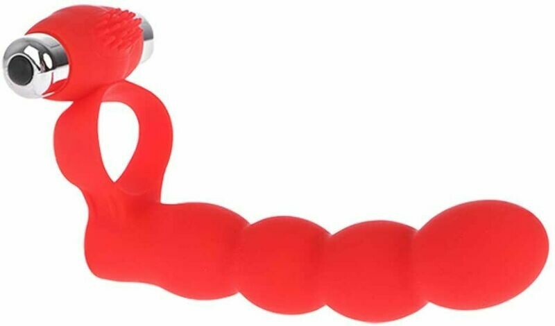 Vibrating Silicone Cock Ring With Anal Beads 3 Vibrating Silicone Cock Ring With Anal Beads - Image 3
