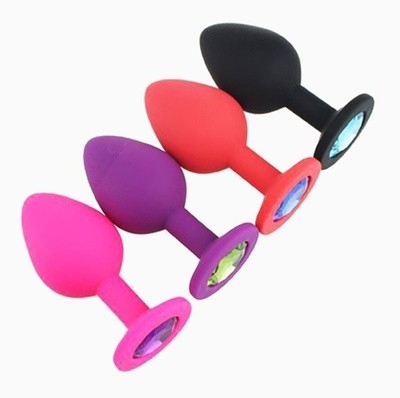 Silicone Jewel Butt Plug Medium 3 Silicone Jewel Butt Plug Medium - Image 3