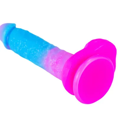 Dual-Tone Silicone Dildo with Balls and Suction Cup 3 Dual-Tone Silicone Dildo with Balls and Suction Cup - Image 3