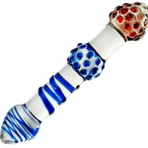Glass Spiral Texture Pyrex Dildo & Butt Plug Combo