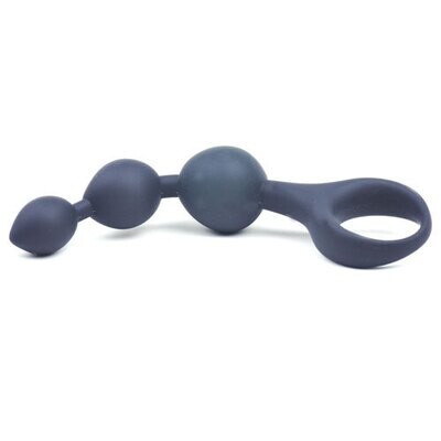 Silicone Anal Tri-ball Beaded Butt Plug 4 Silicone Anal Tri-ball Beaded Butt Plug - Image 4