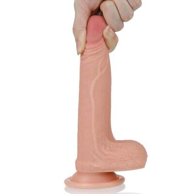 Lovetoy 7'' Dual layered Platinum Silicone Cock 4 Lovetoy 7'' Dual layered Platinum Silicone Cock - Image 4