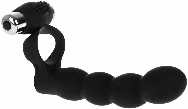 Vibrating Silicone Cock Ring With Anal Beads 4 Vibrating Silicone Cock Ring With Anal Beads - Image 4