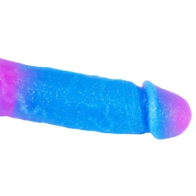 Dual-Tone Silicone Dildo with Balls and Suction Cup 4 Dual-Tone Silicone Dildo with Balls and Suction Cup - Image 4