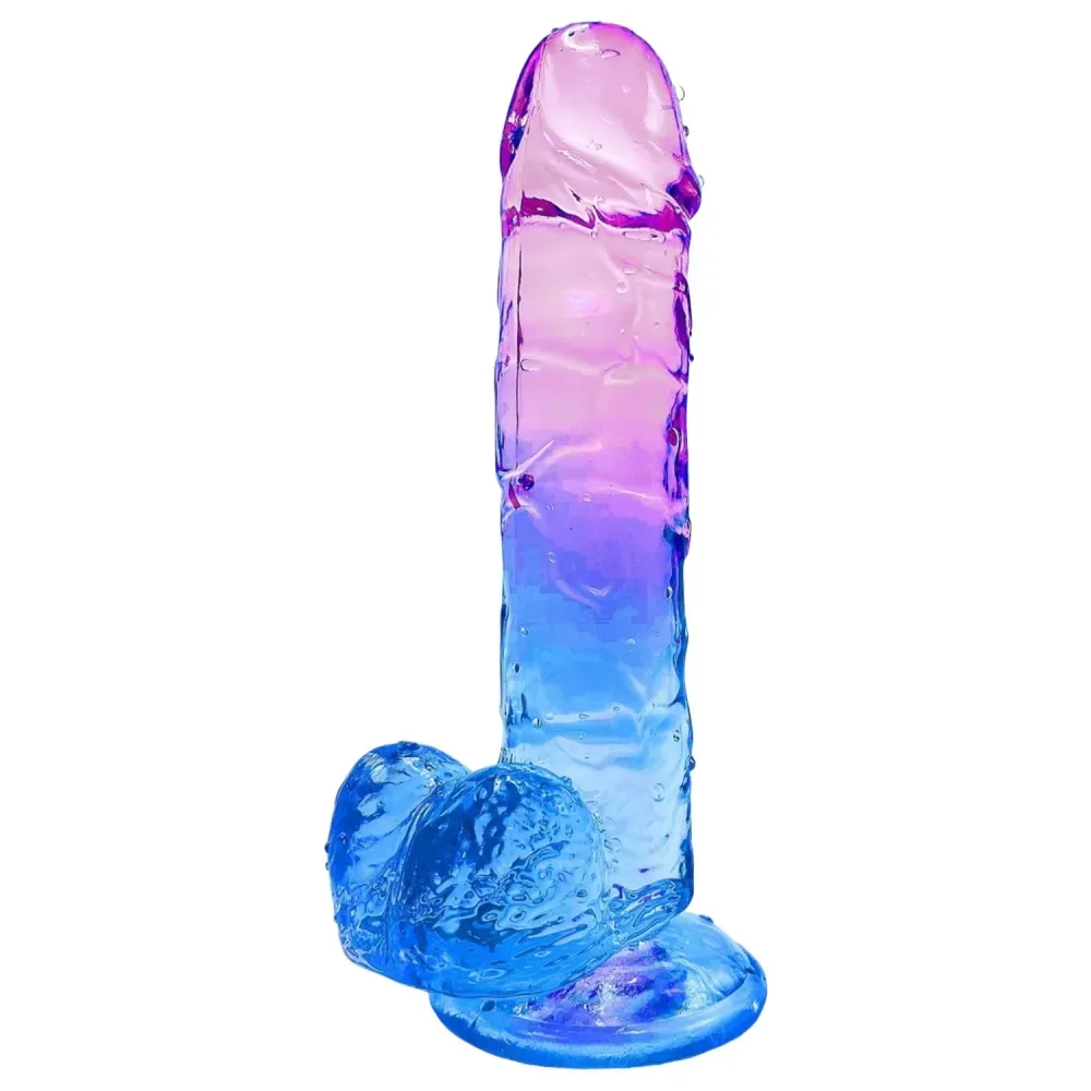 Purple & Blue Realistic Dildo with Suction Cup 1 Purple & Blue Realistic Dildo with Suction Cup
