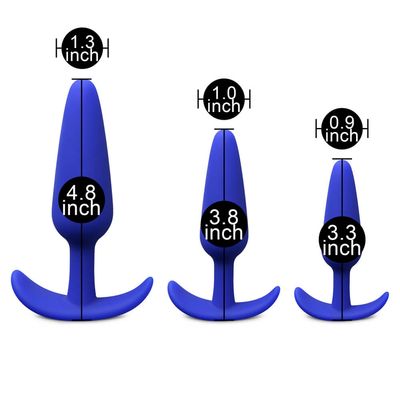 Blue Bliss Silicone Butt Plug Set 5 Blue Bliss Silicone Butt Plug Set - Image 5