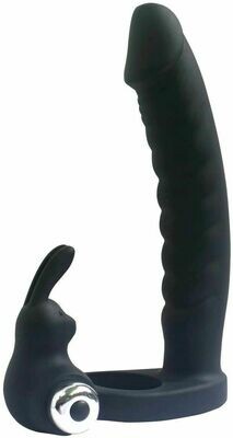 Rabbit Style Vibrating Cock Ring With Realistic Dildo 5 Rabbit Style Vibrating Cock Ring With Realistic Dildo - Image 5
