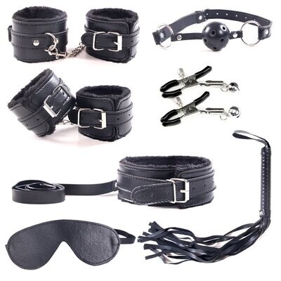 Black BDSM 7 Pcs Sex Set 2 Black BDSM 7 Pcs Sex Set - Image 2