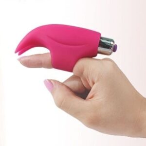 Ribbed Finger Sleeve Vibrator Female Sex Toy