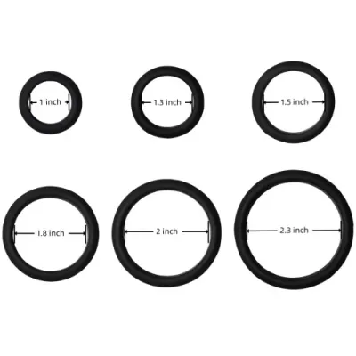Silicone Cock Ring Set - 6pcs 6 Silicone Cock Ring Set - 6pcs - Image 6