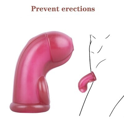 Silicone Slide Chastity Cage 6 Silicone Slide Chastity Cage - Image 6