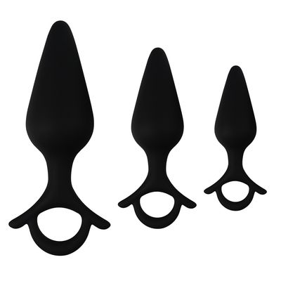 Black Anchor Butt Plug Set 3 Piece 2 Black Anchor Butt Plug Set 3 Piece - Image 2