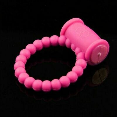 Beaded Silicone Vibrating Cock Ring with on/off switch 6 Beaded Silicone Vibrating Cock Ring with on/off switch - Image 6