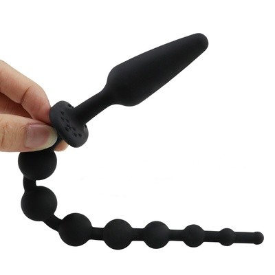 Double Anal Toy - Butt Plug and Anal Beads 6 Double Anal Toy - Butt Plug and Anal Beads - Image 6