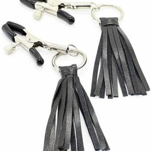 Nipple Clips Simulator Flirting With Black PU Leather