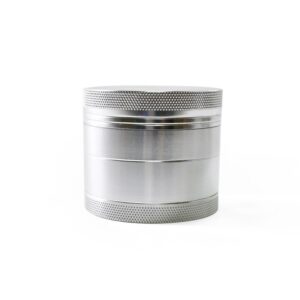 Quality Shiny Silver 40mm 4 Part Zinc Alloy Weed Grinder