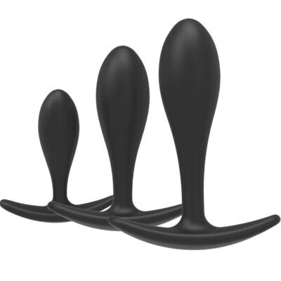 Silicone 3 Piece Butt Plug Set 6 Silicone 3 Piece Butt Plug Set - Image 6