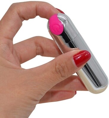 USB Charging 10 Speed Silver Vibrating Sex Bullet 3 USB Charging 10 Speed Silver Vibrating Sex Bullet - Image 3