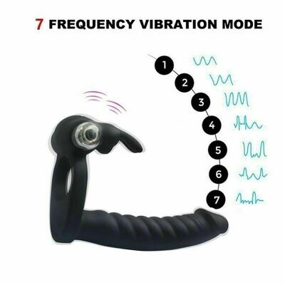 Rabbit Style Vibrating Cock Ring With Realistic Dildo 8 Rabbit Style Vibrating Cock Ring With Realistic Dildo - Image 8