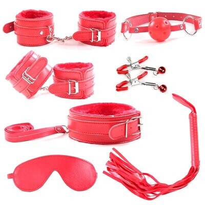 Red BDSM 7 Pcs Sex Set 2 Red BDSM 7 Pcs Sex Set - Image 2
