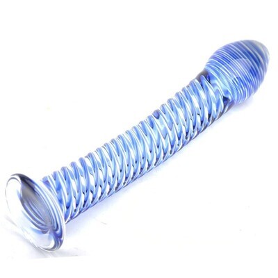 Beautiful Colourful Swirl Crystal Pyrex Glass Massager 4 Beautiful Colourful Swirl Crystal Pyrex Glass Massager - Image 4