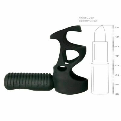 Black Silicone Vibrating Penis Sleeve 8 Black Silicone Vibrating Penis Sleeve - Image 8