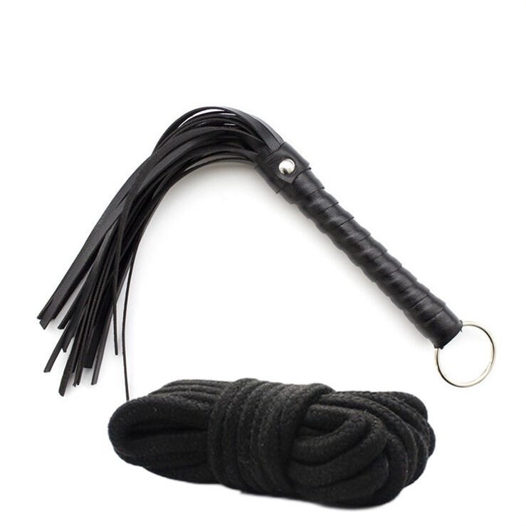 Fetish Flogger and Cotton Bondage Rope Starter Set 1 Fetish Flogger and Cotton Bondage Rope Starter Set