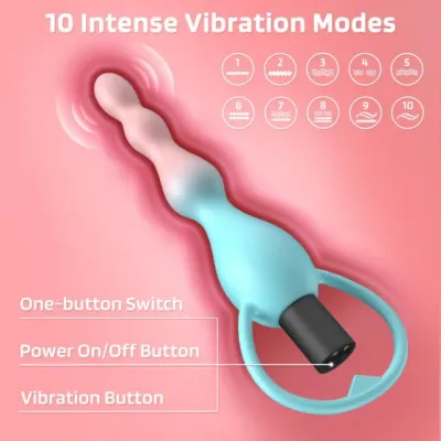 Pastel Rechargeable Vibrating Waterproof Soft Anal Beads 4 Pastel Rechargeable Vibrating Waterproof Soft Anal Beads - Image 4