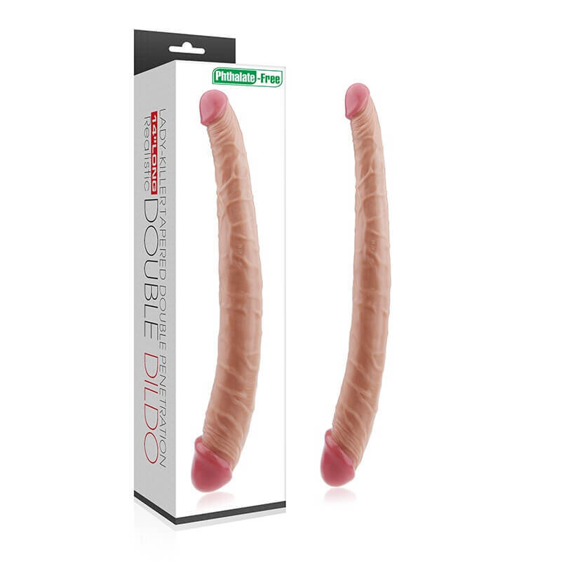 Lovetoy 14" King Size Realistic Double Penetration Dildo 1 Lovetoy 14" King Size Realistic Double Penetration Dildo