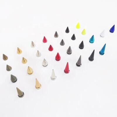 Cone Spike Studs with Screws (20pcs) 3 Cone Spike Studs with Screws (20pcs) - Image 3