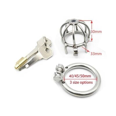 Stainless Steel Chastity Cage Stealth lock Curved Ring 5 Stainless Steel Chastity Cage Stealth lock Curved Ring - Image 5