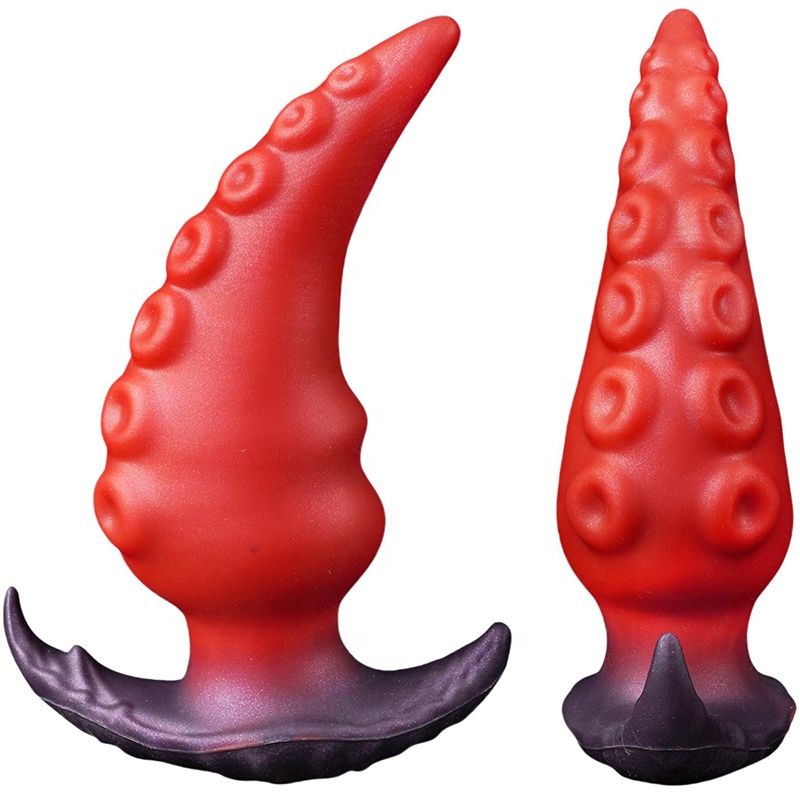 Red Octopus Tentacle Fantasy Anal Dildo 1 Red Octopus Tentacle Fantasy Anal Dildo