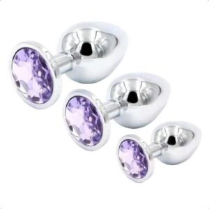 3pcs Stainless Steel Jewelry Anal Plug S+M+L