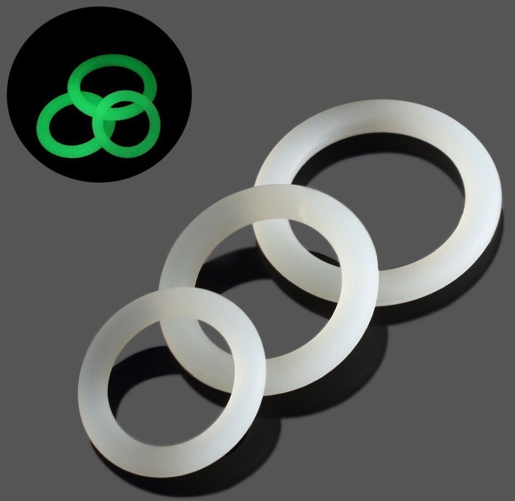 Glow in the Dark Cock Ring Set 1 Glow in the Dark Cock Ring Set
