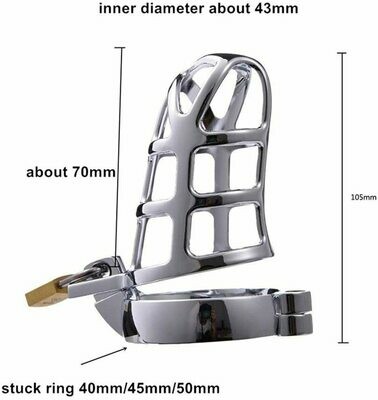 Stainless Steel Penis Ring Chastity Cage Device 5 Stainless Steel Penis Ring Chastity Cage Device - Image 5