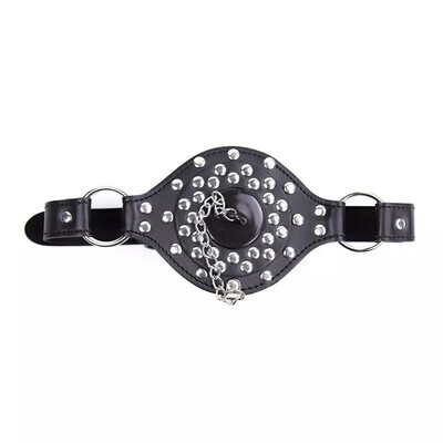 Studded Removable Plug Mouth Gag 5 Studded Removable Plug Mouth Gag - Image 5