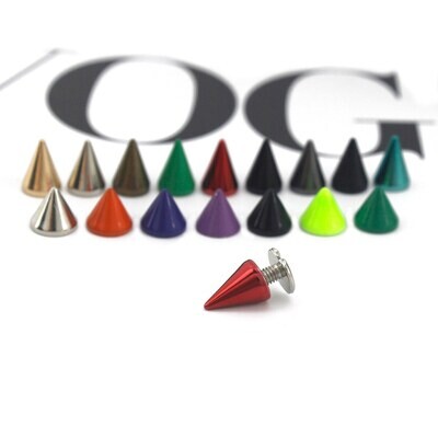 Cone Spike Studs with Screws (20pcs) 6 Cone Spike Studs with Screws (20pcs) - Image 6
