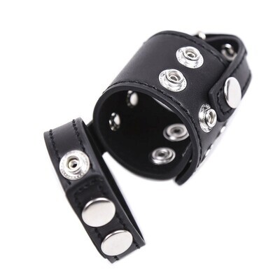 PU Leather Cock Strap and Ball Harness 5 PU Leather Cock Strap and Ball Harness - Image 5
