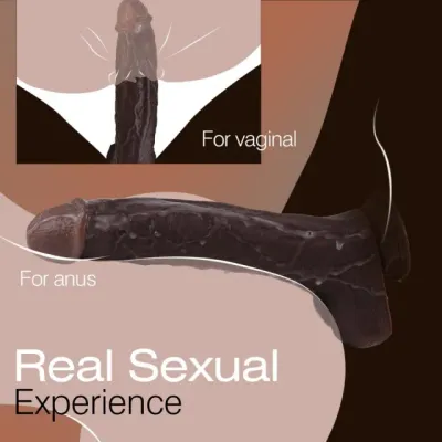 The Real One 10.9" Dildo - Deep Brown 6 The Real One 10.9" Dildo - Deep Brown - Image 6