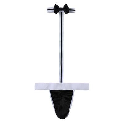 Erotic Waiter Costume Bow Tie Thong 7 Erotic Waiter Costume Bow Tie Thong - Image 7