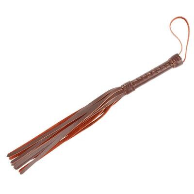 Authentic Leather Flogger with Wrist Strap 6 Authentic Leather Flogger with Wrist Strap - Image 6