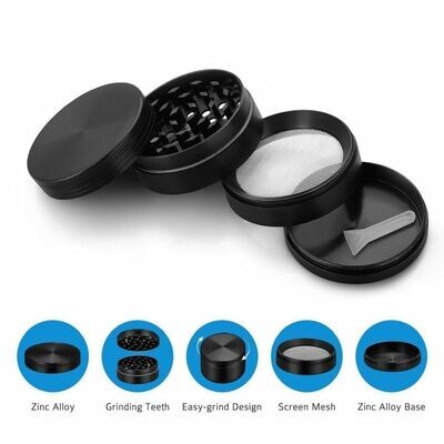 Quality 50mm 4 Part Zinc Alloy Weed Grinder 7 Quality 50mm 4 Part Zinc Alloy Weed Grinder - Image 7