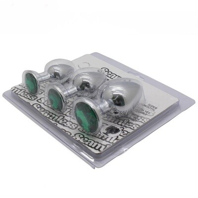 3pcs Stainless Steel Jewelry Anal Plug S+M+L 8 3pcs Stainless Steel Jewelry Anal Plug S+M+L - Image 8