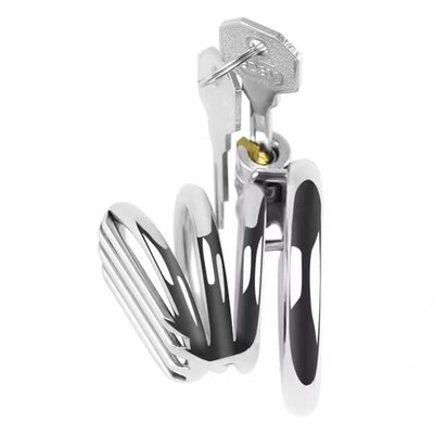 Jail Bars Stainless Steel Chastity Cage 6 Jail Bars Stainless Steel Chastity Cage - Image 6