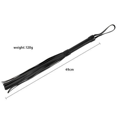 Authentic Leather Flogger with Wrist Strap 9 Authentic Leather Flogger with Wrist Strap - Image 9